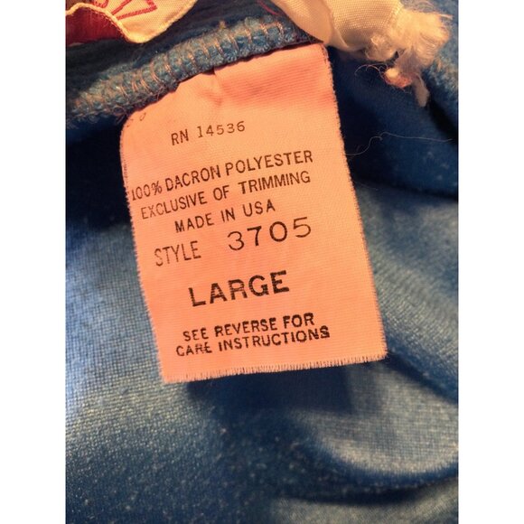 Vintage Evelyn Pearson Womens Velour Pearl Snap Robe Blue Size L Housecoat - Picture 7 of 9